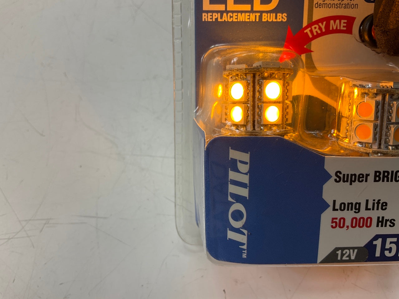 Pilot IL-1157A-15 Amber LED Light Bulbs For 2057, 7528 Bulbs, 12V, 50,000HRS