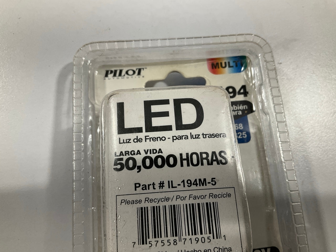 Pilot IL194M5 Multi-Color 5-SMD LED Dome Light Bulb - 2 Piece, # 194, 168, 2825