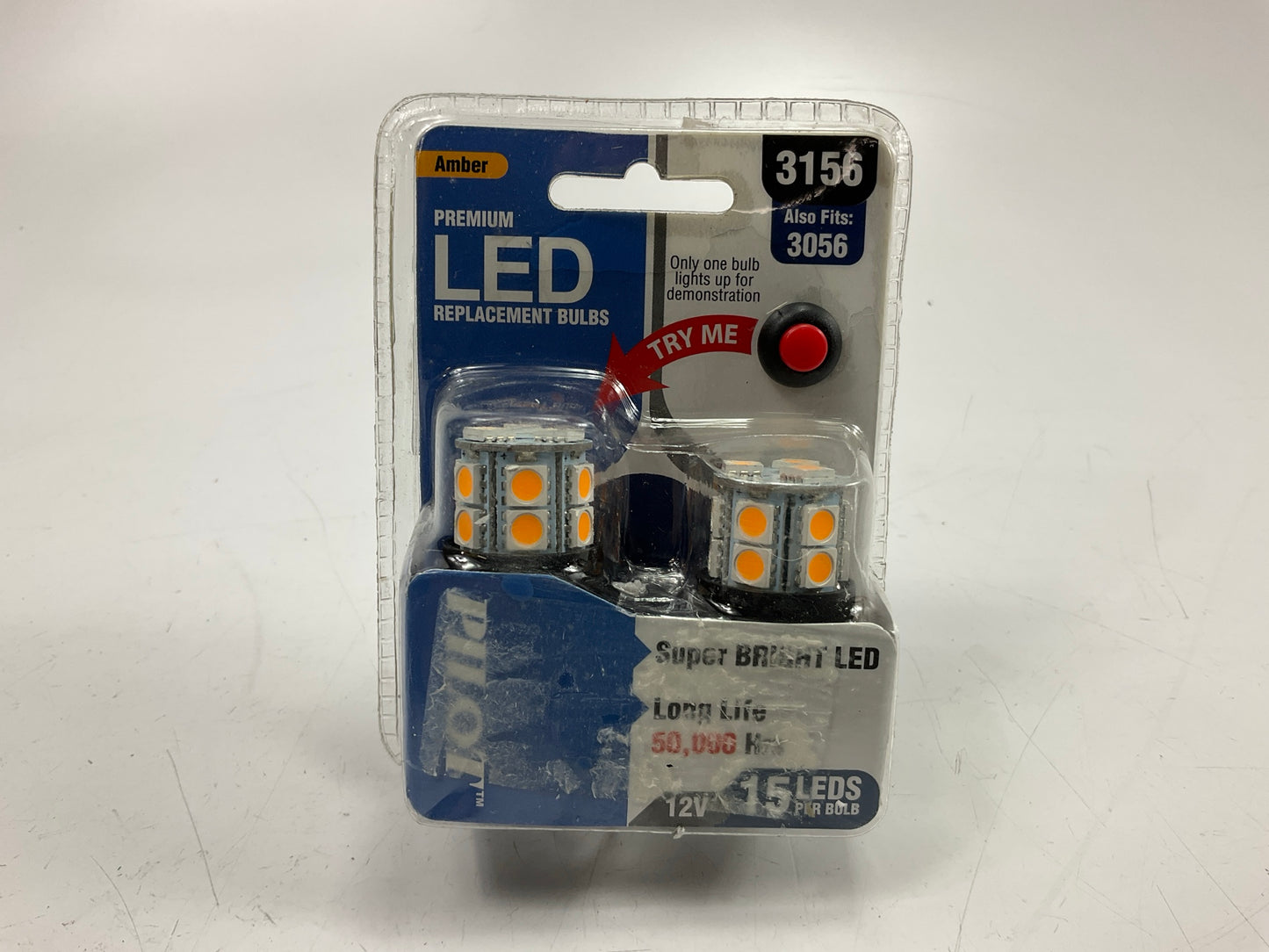 Pilot IL-3156A-15 # 3156 LED Amber Light Bulbs, Pair