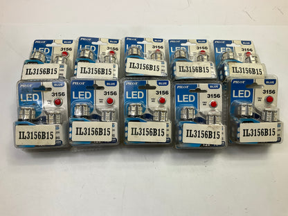 10 Packs - Pilot IL-3156B-15 Blue 15-SMD LED Stop/Tail Light Bulb - 3156