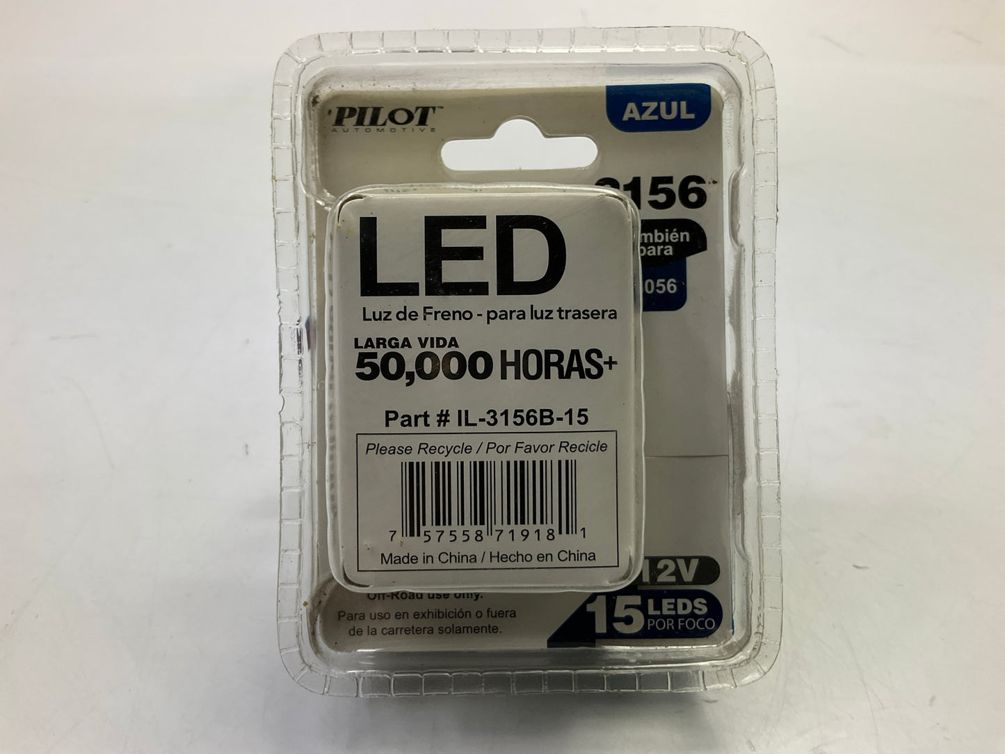 10 Packs - Pilot IL-3156B-15 Blue 15-SMD LED Stop/Tail Light Bulb - 3156