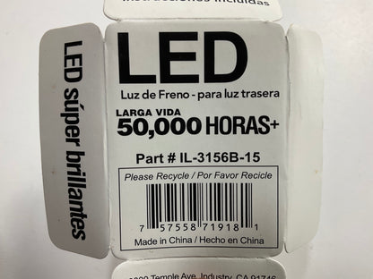 10 Packs - Pilot IL-3156B-15 Blue 15-SMD LED Stop/Tail Light Bulb - 3156