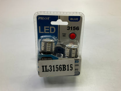 Pilot Automotive IL-3156B-15 Blue 15-SMD LED Stop/Tail Light Bulb - 2 Piece 3156