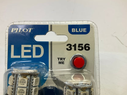 Pilot Automotive IL-3156B-15 Blue 15-SMD LED Stop/Tail Light Bulb - 2 Piece 3156