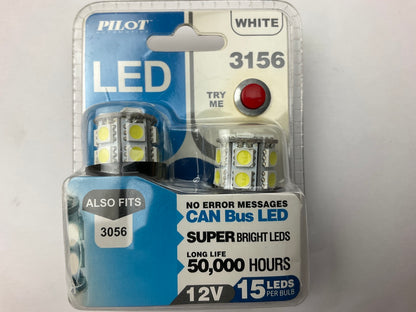 Pilot Automotive IL-3156W-15 3156 3056 SUPER White 15 LED Light Bulbs (PAIR)