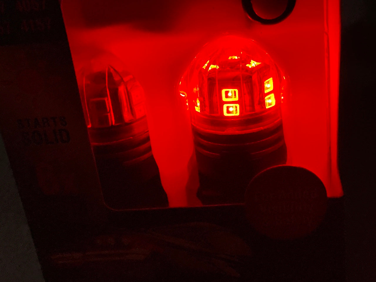 Pilot IL-3157-15RBK Flashing Brake Light Bulb, 2PC, Red (3057, 4057, 3357, 4157)
