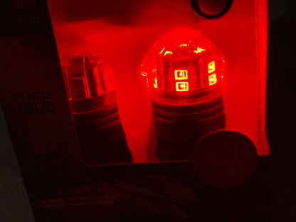 Pilot IL-3157-15RBK Flashing Brake Light Bulb, 2PC, Red (3057, 4057, 3357, 4157)