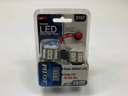 Pilot IL-3157R-15WK Premium LED Brake RED Light Lamp Bulbs #3157, 3057, 3357 12V