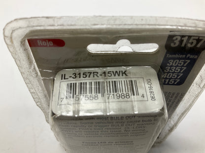 Pilot IL-3157R-15WK Premium LED Brake RED Light Lamp Bulbs #3157, 3057, 3357 12V