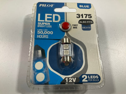 Pilot IL-3175B - Blue LED Dome Light Bulb (DE3175), 12V, 50,000HRS, 2LEDs