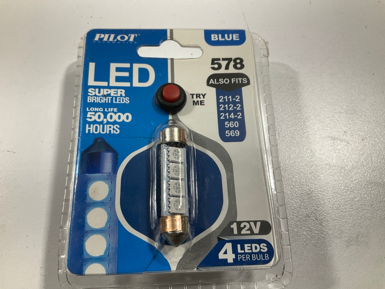 Pilot Automotive IL-578B 12V Blue LED Dome Light Bulb