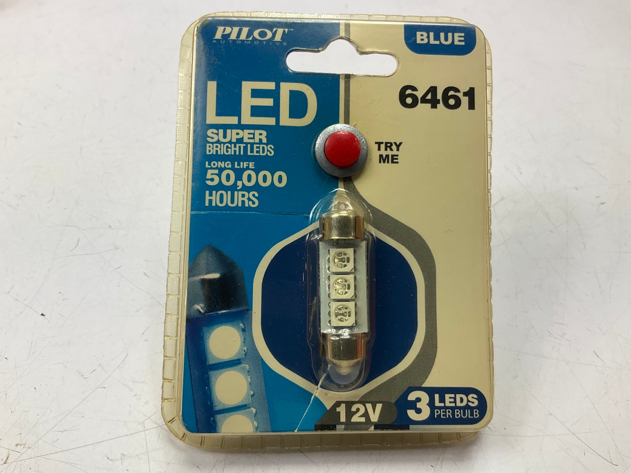 Pilot IL-6461B Blue LED Light Bulb # 6461  50,000HRS  6461B