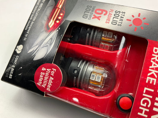 Pilot IL-7440-15RBK RED LED Flashing Brake Lamp Light Bulb 7440 - 2 PACK