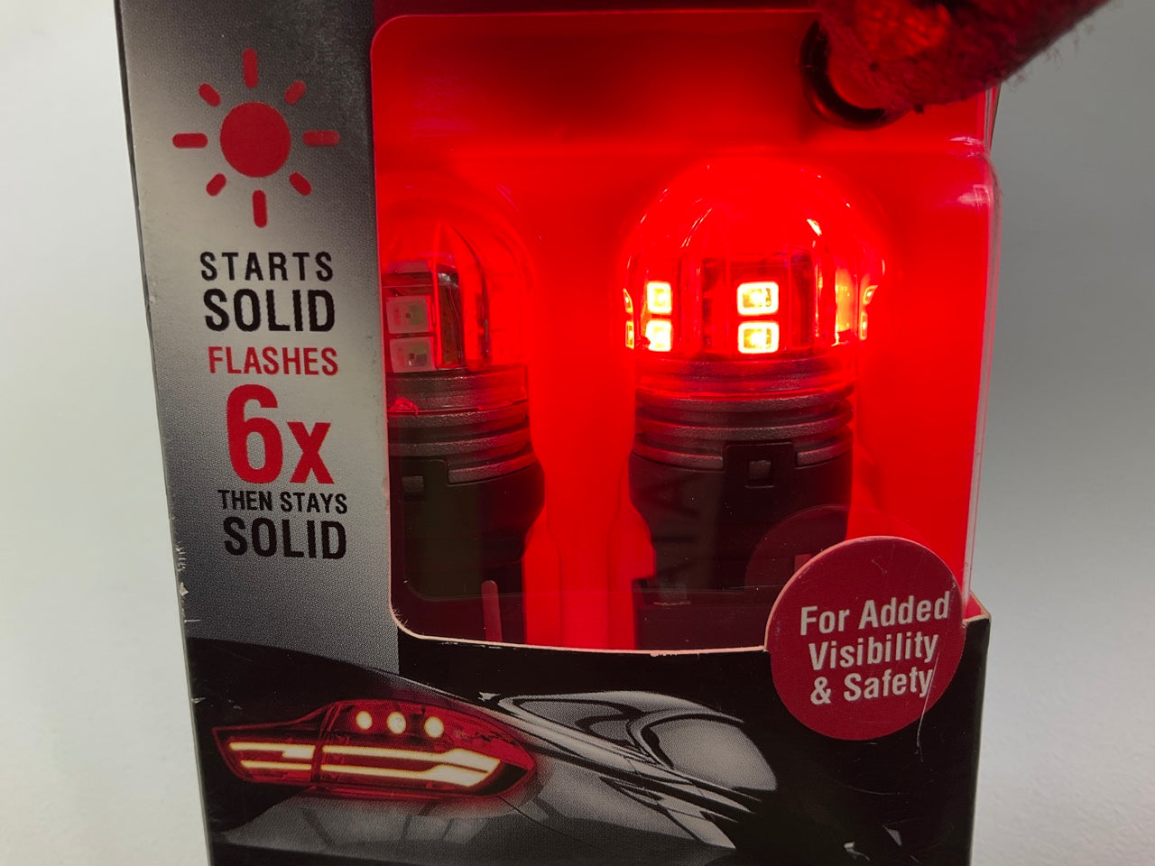 Pilot IL-7440-15RBK RED LED Flashing Brake Lamp Light Bulb 7440 - 2 PACK