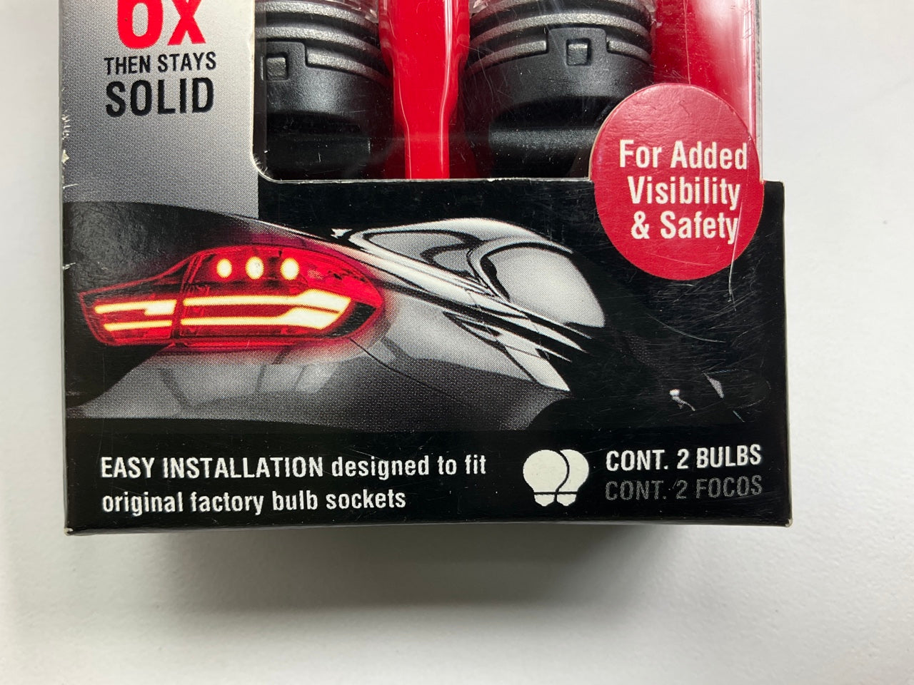 Pilot IL-7440-15RBK RED LED Flashing Brake Lamp Light Bulb 7440 - 2 PACK