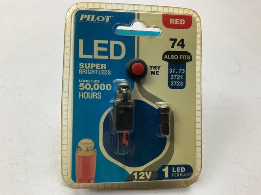 Pilot IL-74R LED Red Light Bulb, 50,000HRS, 12V, (37,73,2721,2723)