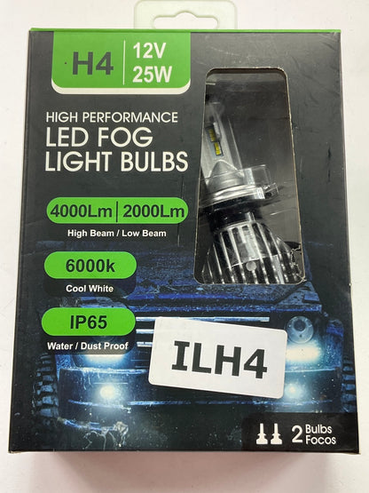 Pilot IL-H4 Cool White LED Light Bulb, 2PC, 6000K, 12V 25W, 30,000HRS