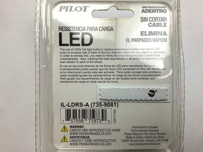 Pilot IL-LDRS-A LED Bulb Load Resistor Eliminates Fast Blinking, 2PC, 50W