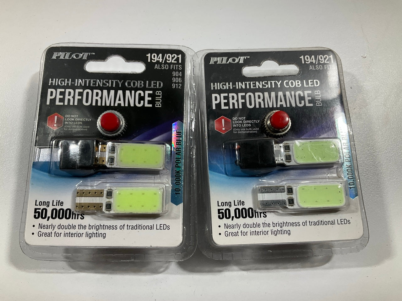 (2) Pilot ILC-921PB Hi-Intensity Cob LED Light Bulbs(904,906,912),12V, 50,000HRS