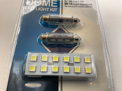 1999-2014 Ford F-250 F-350 F-450 SD Interior LED Dome Map Light Bulb Upgrade Kit