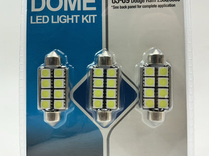 Pilot ILT301WWK White LED Dome Light Bulb Kit For 02-08 Dodge Ram 1500 2500 3500