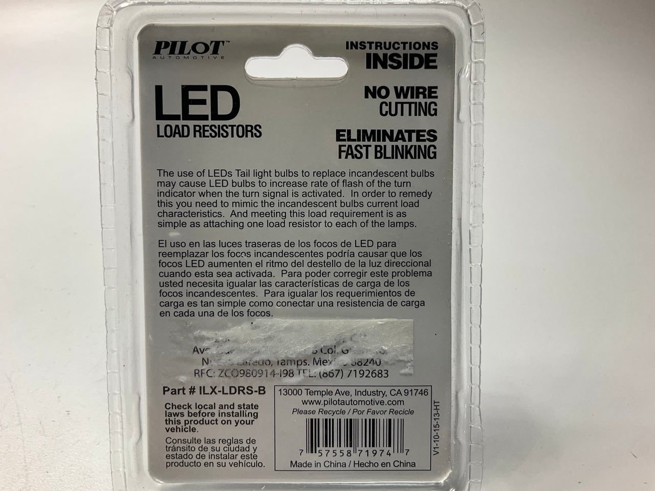 Pilot ILX-LDRS-B 25W 6RJ LED Headlight Canbus Decoder Load Resistors, Pair