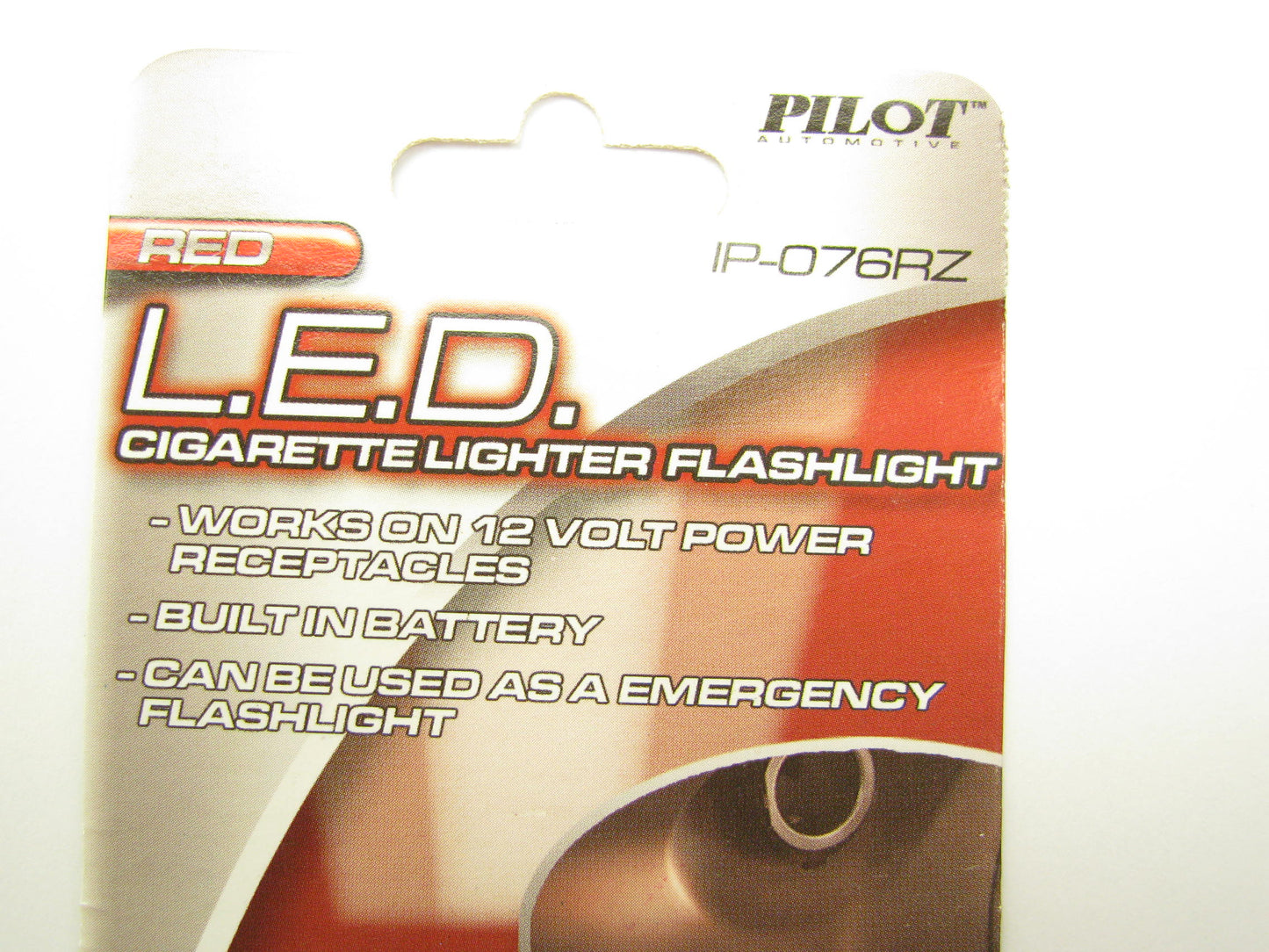 Pilot IP-076RZ RED LED Cigarette Lighter Flashlight, Rechargable