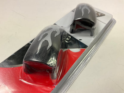 Pilot IP-2023E Windshield Wiper Spray Nozzle Cover W/ Flame Accent, Black Chrome