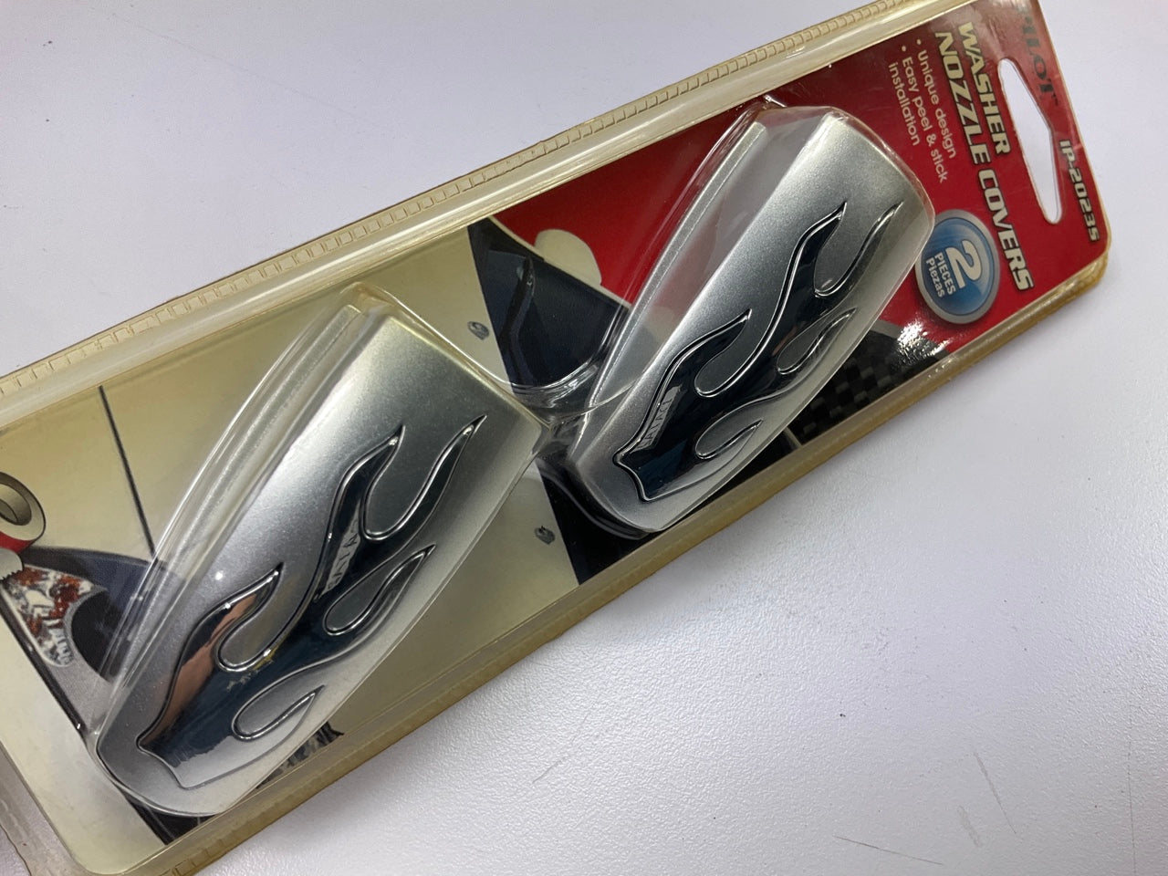 Pilot IP-2023S Silver Wiper Spray Nozzle Cover With Flame Accent