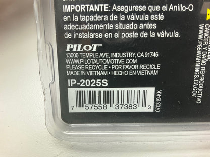 Pilot IP-2025S Chrome Crown ABS Plastic Tire Valve Stem Caps - 4 Piece