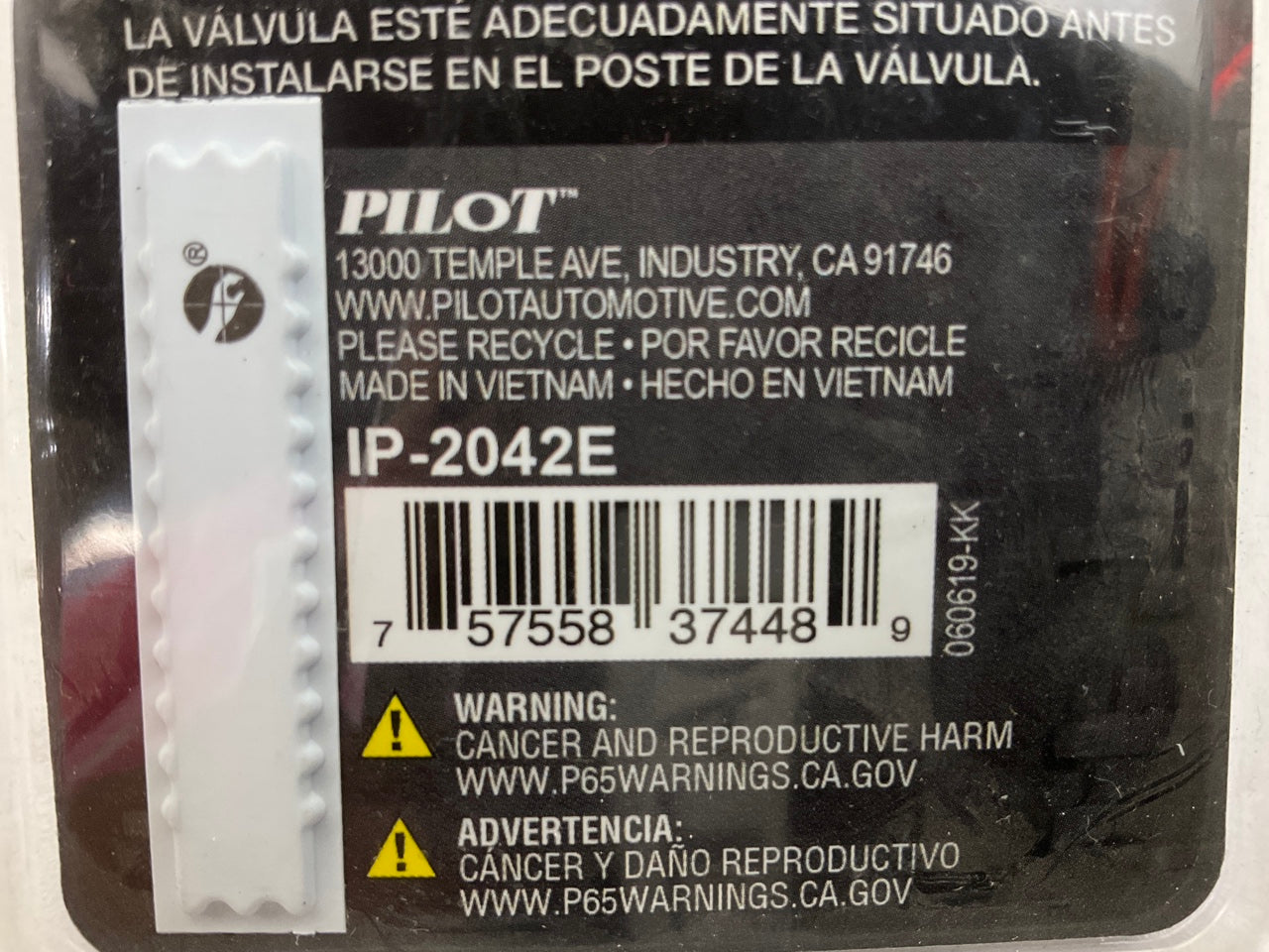 Pilot IP-2042E Black Biohazard Logo Wheel Valve Stem Caps