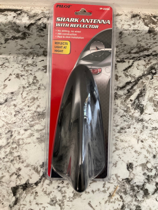 Pilot Automotive IP-2206 DECORATIVE Shark Fin Antenna With Red Safety Reflector