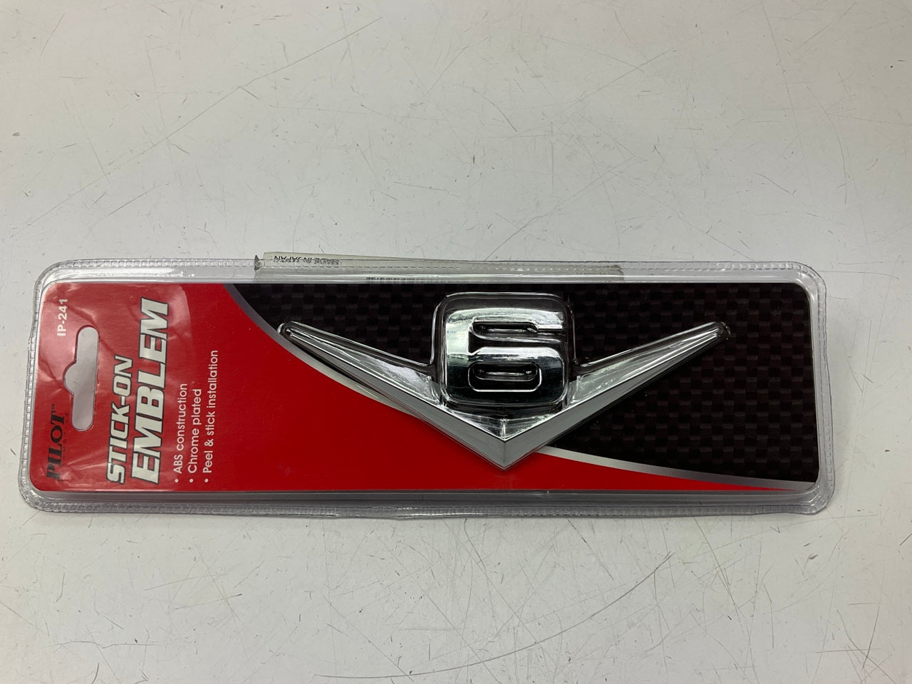 Pilot IP-241Retro Style Chrome V-6 Emblem