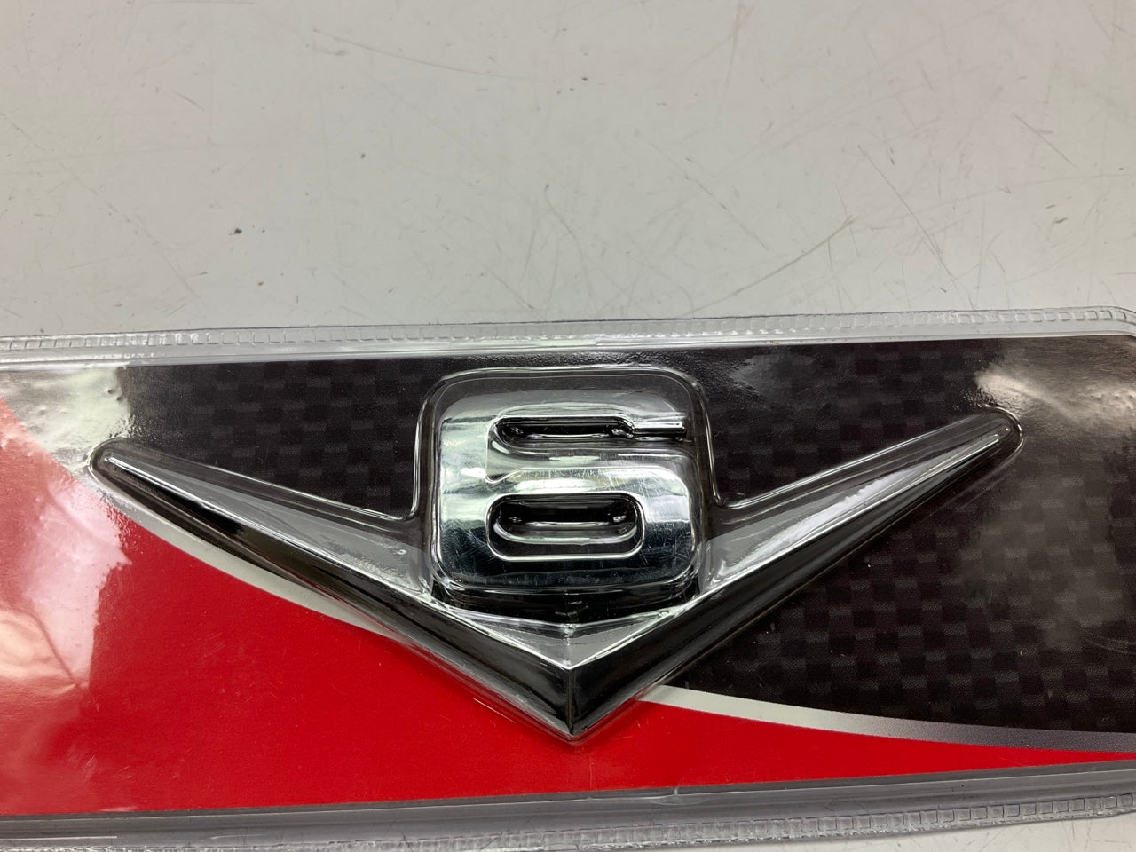 Pilot IP-241Retro Style Chrome V-6 Emblem