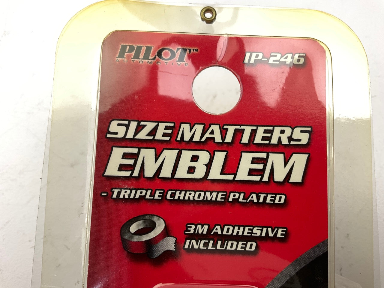 Pilot IP-246 ''Size Matters'' Emblem, Triple Chrome Plated, Stick-on