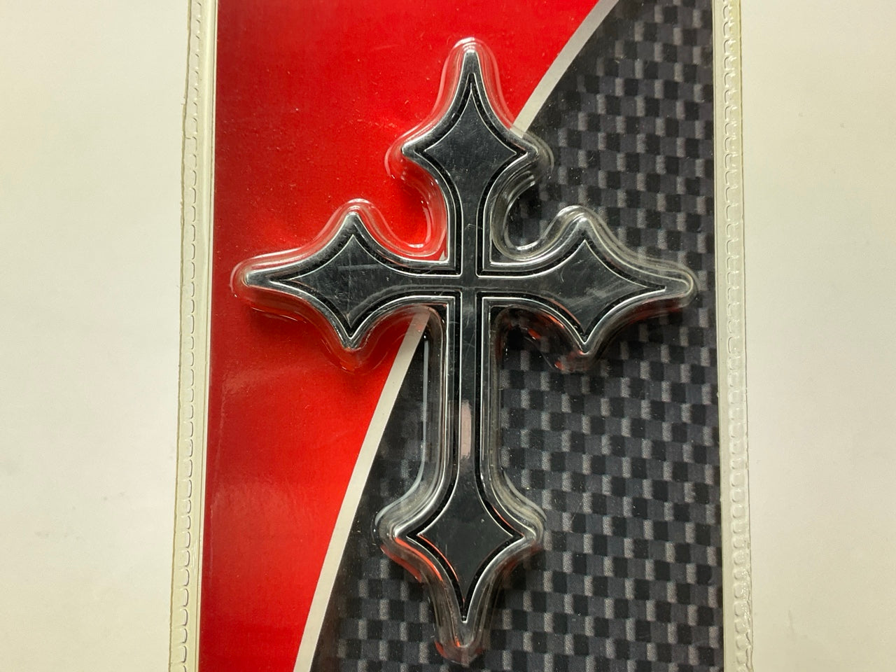 Pilot IP-3045B Chrome ''Cross'' Stick-On Emblem