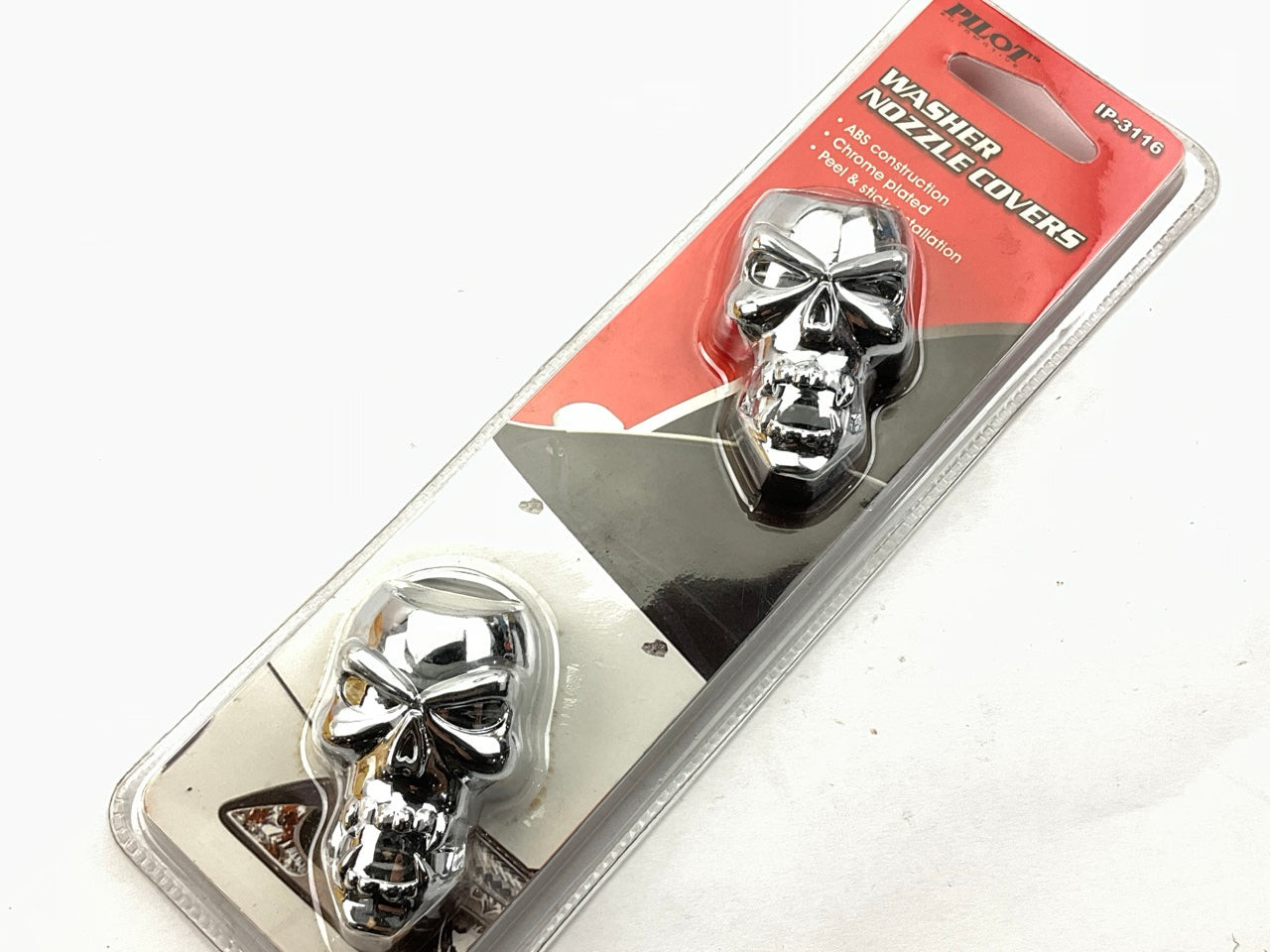 Pilot IP-3116 Chrome Skull Window Sprayer Cover -  2 Piece
