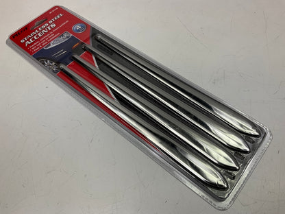 Pilot IP-3118 Universal Polished Stainless Steel Bumper Trims, 4pc. Kit