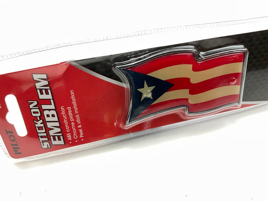Pilot IP-3146 - Puerto Rico Flag Car Emblem, Peel & Stick Installation