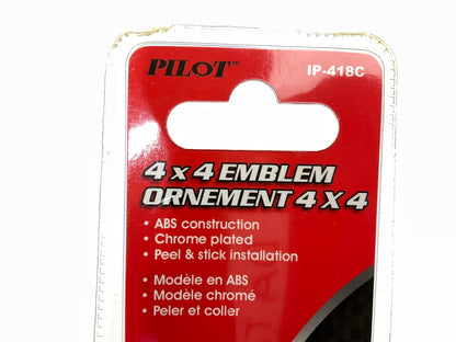 Pilot IP-418C ''4 X 4'' Triple Chrome Plated Emblem
