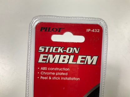 Pilot IP-432 Retro Style Chrome Plated ''V-8'' Emblem, Stick-on V8 Emblem