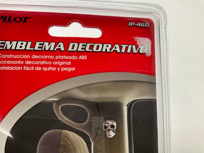 Pilot IP-460 Chrome Skull Stick-on Decorative Emblem