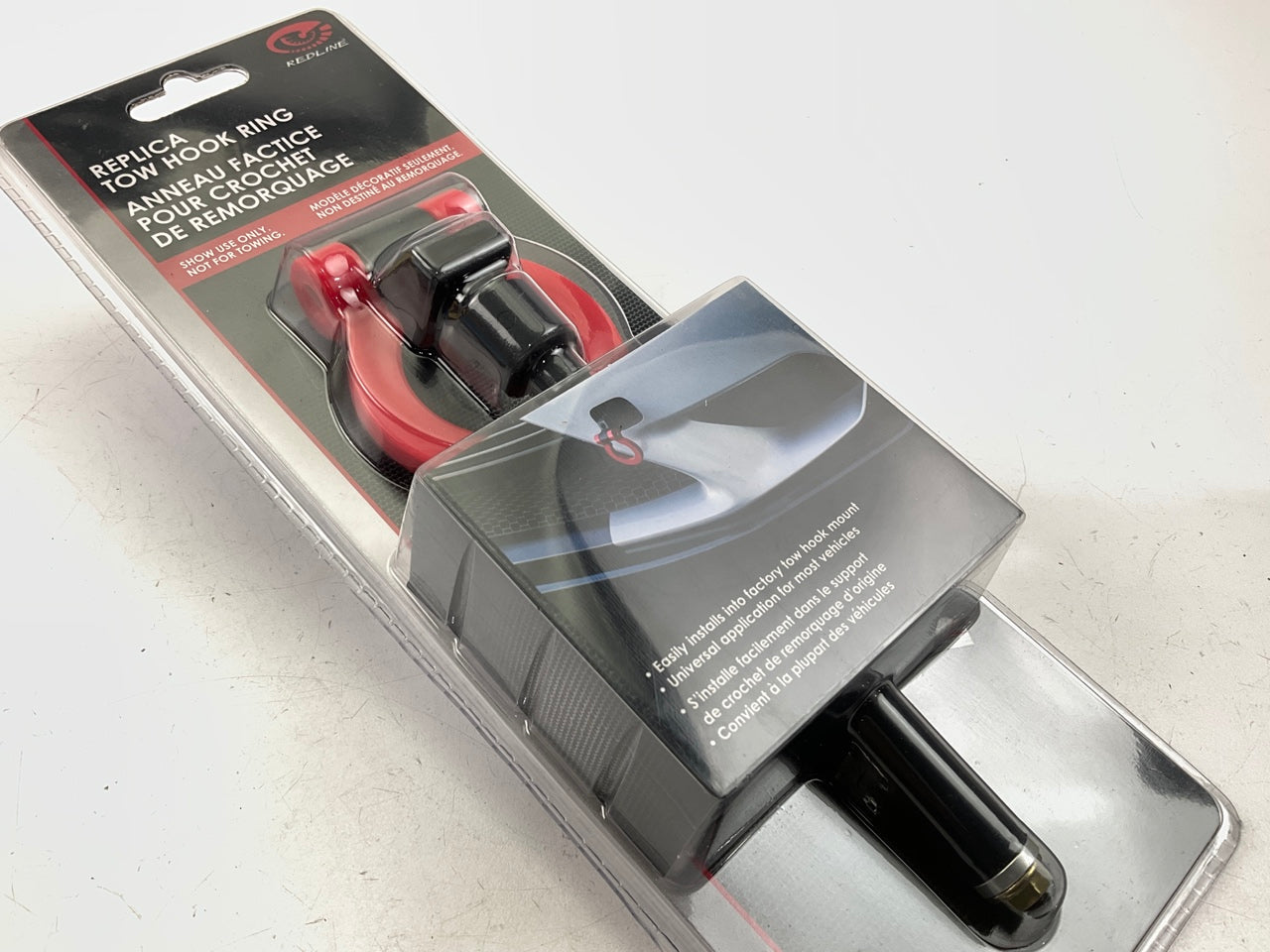 Pilot IP-7004 Red Decorative Tow Hook Ring Universal, 14mm-19.9mm, X 20mm-26mm