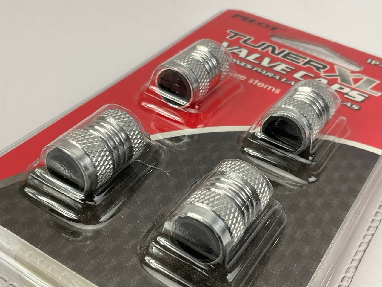 Pilot IP2007 Anodized Aluminum Tire Valve Cap, Silver - Set Of 4