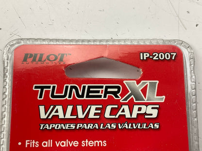 Pilot IP2007 Anodized Aluminum Tire Valve Cap, Silver - Set Of 4