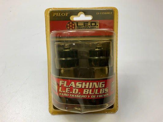 Pilot LI-1156RCZ Flashing Red LED Brake Lamp Light Bulb, 1156 - 2 PACK