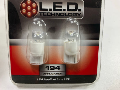 Pilot LI194W SUPER BRIGHT # 194 WHITE LED Light Bulbs, Pair