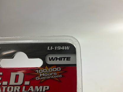 Pilot LI194W SUPER BRIGHT # 194 WHITE LED Light Bulbs, Pair