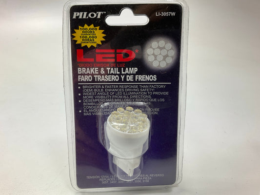 Pilot LI-3057W LED Tail Brake Lamp Light Bulb #3057, 3457, 3357,3056,3156 12V