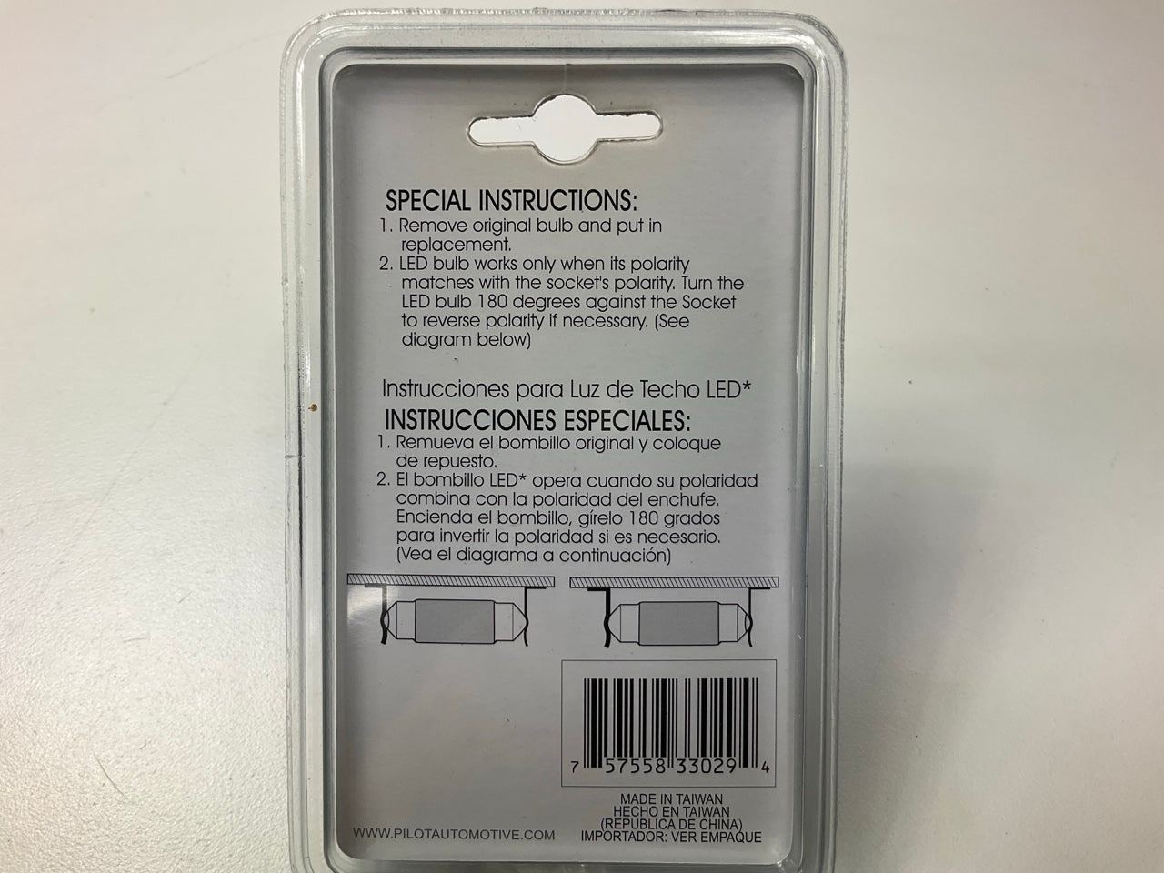 (2) Pilot LI-3175G Green LED Dome Lamp Light Bulb, # 3175